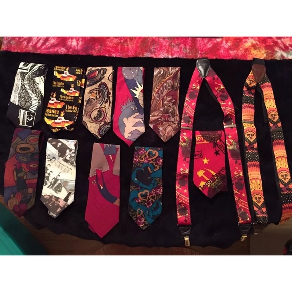 10 Beatles Ties+ 2 FREE BEATLES SUSPENDERS**RARE - Picture 8 of 8